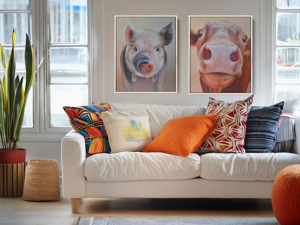 RITA - Cow Fine Art Canvas Print