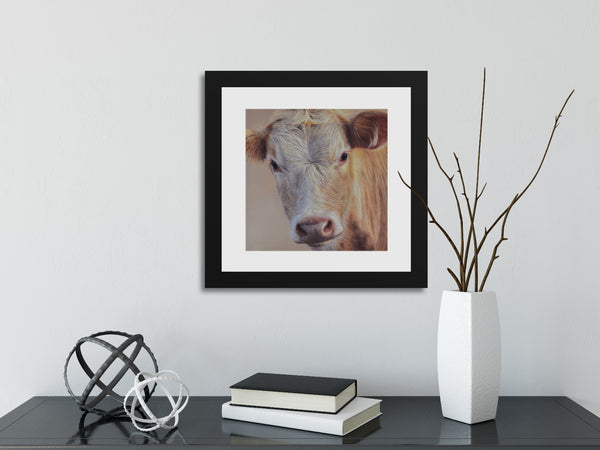 Sam Dolman Sally Cow Fine Art, Black frame in scene