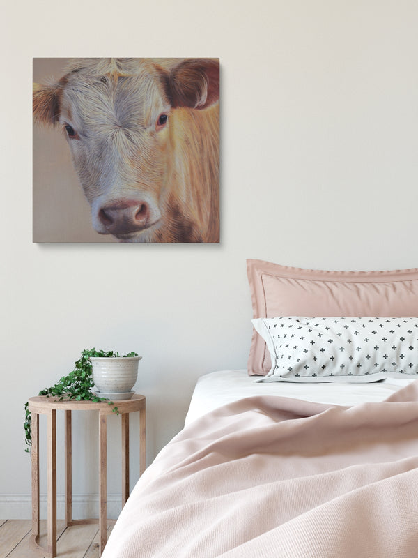 Sam Dolman Sally Cow Wall Art, Canvas in scene